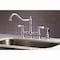 Kingston Brass KS3271PLBS Restoration 8" Bridge Kitchen Faucet W/ Sprayer, Chrome KS3271PLBS - alternate 3